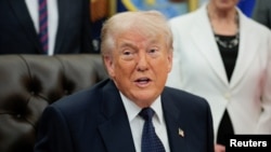 El presidente de los Estados Unidos, Donald Trump, durante un evento en la Casa Blanca.