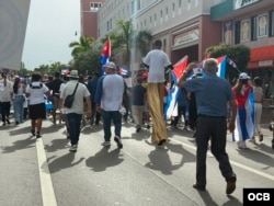 Cubanos marchan en Miami para conmemorar el quinto aniversario del 11J.