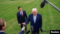 El presidente Donald Trump y el secretario de Estado, Marco Rubio