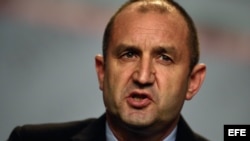 Rumen Radev, presidente electo de Bulgaria, durante una conferencia de prensa en Sofía.