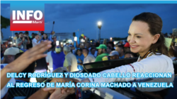 Delcy Rodríguez y Diosdado Cabello reaccionan al regreso de María Corina Machado a Venezuela