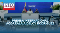 Prensa internacional acorrala a Delcy Rodríguez