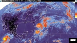Mapa con la actividad ciclónica