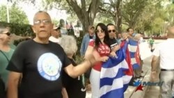 Exiliados cubanos protestan en Miami frente al consulado de Panamá