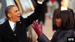 El presidente y su esposa Michelle