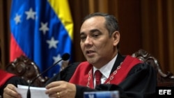 El presidente del Tribunal Supremo de Justicia de Venezuela (TSJ), el magistrado oficialista Maikel Moreno. (Archivo)