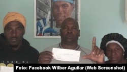 Familiares del preso político Walnier Aguilar Rivera