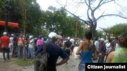 Protesta ciudadana en Parque La Fraternidad de Centro Habana