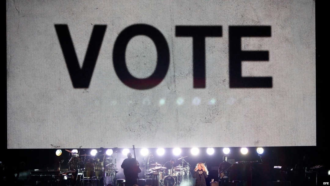 Concierto "Get Out the Vote" en apoyo a Hillary Clinton, en Cleveland, Ohio.