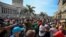 Manifestación popular el 11 de julio de 2021 en La Habana, Cuba