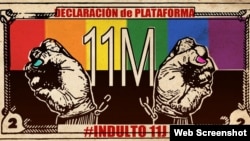 Declaración de Plataforma 11M. diseño: Roberto Ramos Mori