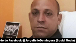 El periodista Jorge Bello Domínguez fue apresado tras las protestas del 11 de julio de 2021.