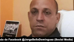 El periodista Jorge Bello Domínguez fue apresado tras las protestas del 11 de julio.