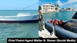 Patrulla Fronteriza detiene a 15 cubanos que llegaron a los Cayos de la Florida.