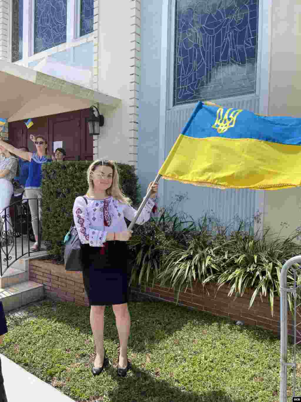 Manifestaci&#243;n en Miami en apoyo a Kyiv. 