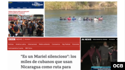 El éxodo de los cubanos hacia EEUU reflejado en los titulares de The Guardian, BBC News y NBC News.