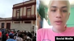 Alizandra Torres Villanueva fue acusada de "intigación a delinquir" por su participación en las protestas del 11 de julio en Cárdenas. (Captura de video/Facebook)