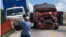 Accidente ocurrido en febrero de 2022 en Sibanicú y Jimbambay, en la provincia de Camagüey, interrumpiendo el tránsito vehicular por ese tramo de la Carretera Central de Cuba.