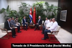 Representantes de China fueron recibidos por Díaz-Canel y el canciller Bruno Rodríguez.