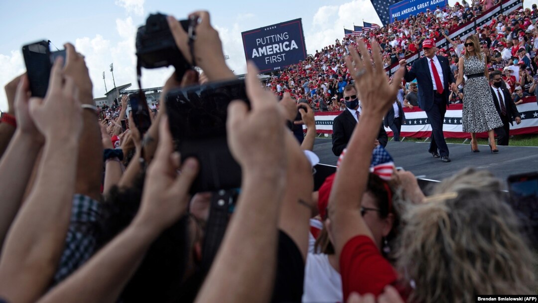 Campaña de Donald Trump en Tampa, Florida, el 29 de octubre de 2020. (Brendan Smialowski / AFP).