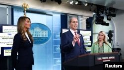 White House press briefing in Washington, D.C.