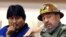 Fidel Castro y Evo Morales (d-i).