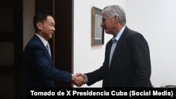 El encuentro del gobernante Miguel Díaz-Canel con el embajador chino Hua Xin, fue declarado por el Departamento de Estado como uno de los "movimientos de interés" para la Seguridad Nacional de Estados Unidos.