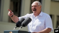 El dictador de Bielorrusia, Alexandre Lukashenko. (AP Foto/Dmitri Lovetsky).