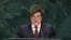 El presidente de Argentina, Javier Milei, se dirige a la 81.ª Asamblea General de las Naciones Unidas (AGNU) en la sede de la ONU en Nueva York, Estados Unidos, el 23 de septiembre de 2026. REUTERS/CAITLIN OCHS