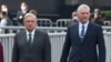 Díaz-Canel y López Obrador en la Plaza del Zócalo durante ceremonias del Día de la Independencia de México.