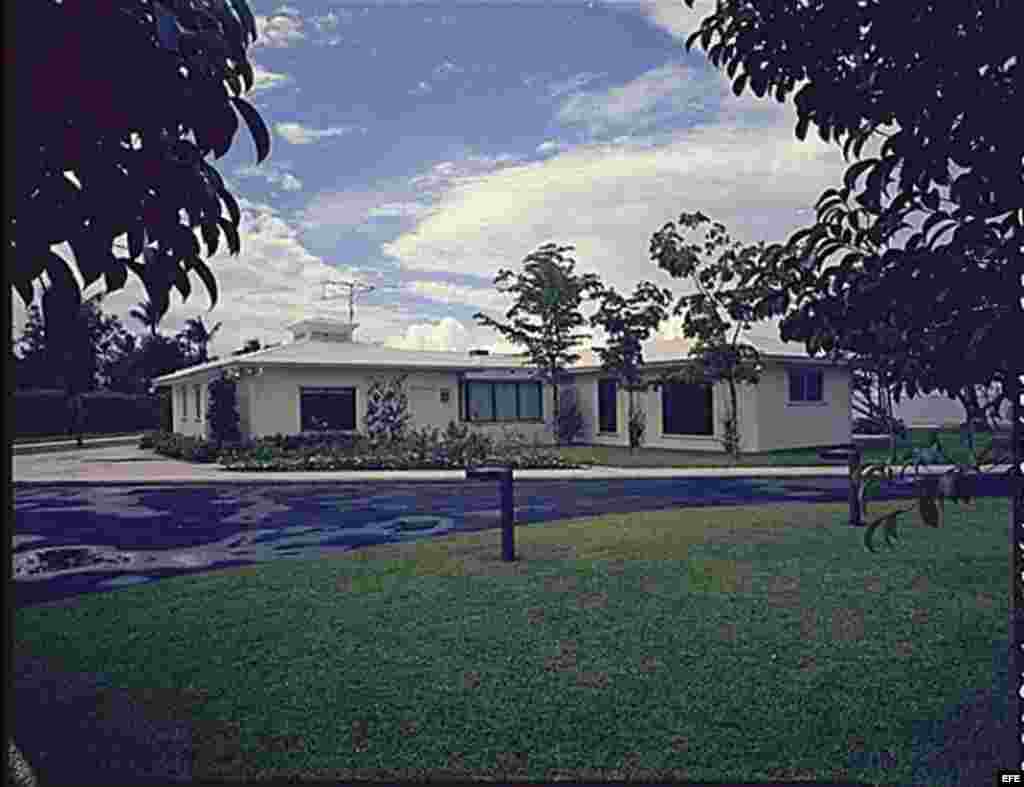 Vista de la casa del presidente Richard Nixon en Cayo Vízcaino (Florida), en octubre de 1969.