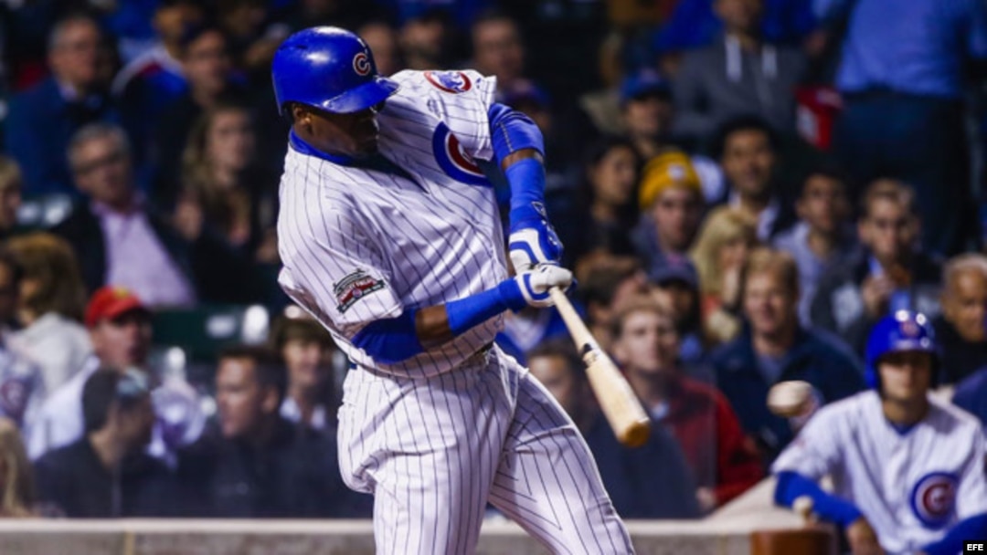 El jardinero izquierdo de los Cachorros de Chicago Jorge Soler.
