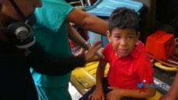 17 niños víctimas de los gases lacrimógenos de la Guardia Nacional de Venezuela