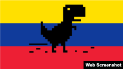 El dinosauro que aparece en la pantalla de los venezolanos cuando experimentan fallas en el servicio a internet.