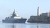 La fragata Almirante Gorshkov llega el lunes al puerto de La Habana (AFP).
