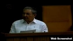 Raúl Castro en el discurso de clausura de la Asamblea Nacional.