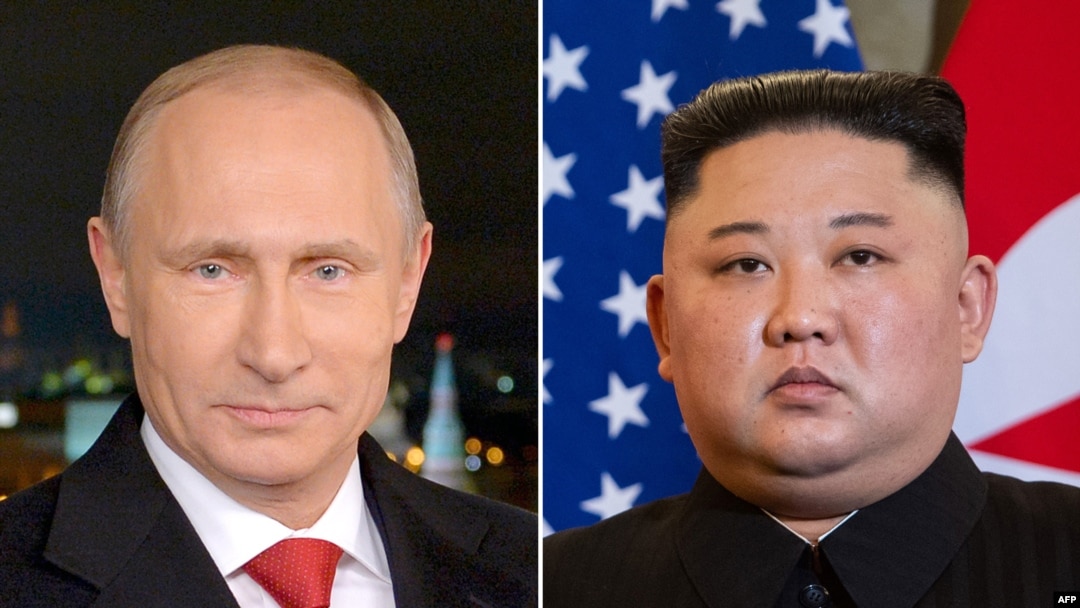 Vladimir Putin y Kim Jong Un