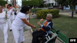 MARCHA DE LAS DAMAS DE BLANCO CUBANAS. FOTOGRAFÍA DE ARCHIVO