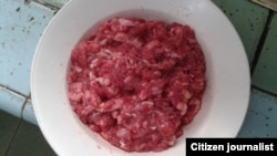 Reporta Cuba. La cuota de picadillo de soya. Foto: Yoandri Gutiérrez.