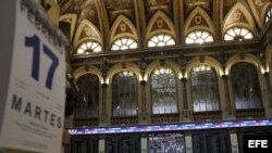 Bolsa de Madrid, España.