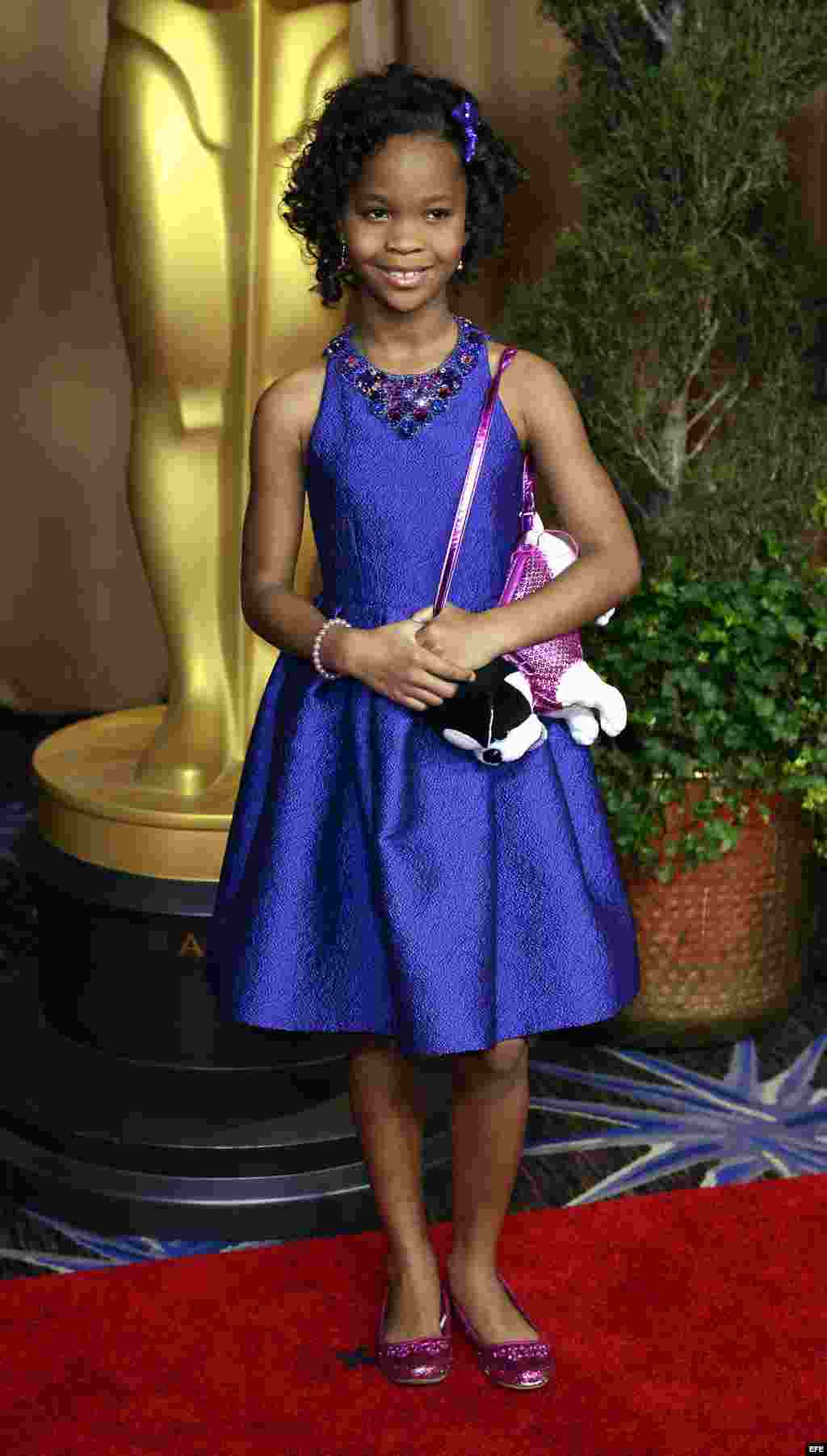 La actriz estadounidense Quvenzhane Wallis. Nominada al Oscar a Mejor Actriz por Bestias del sur salvaje 