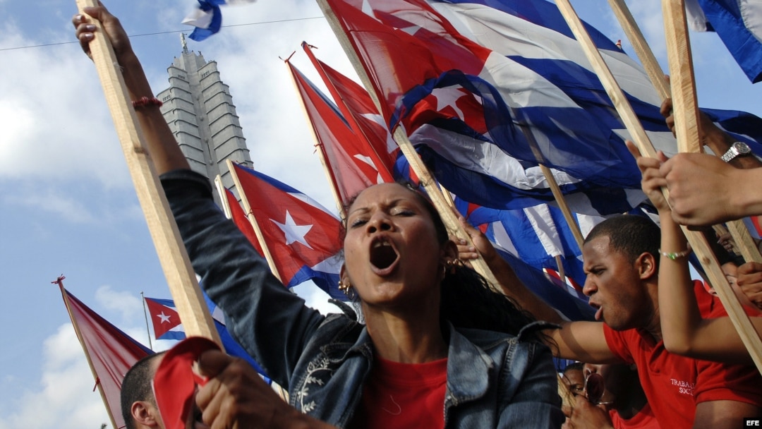 Desfile del 1 de mayo por el Día del Trabajo que tiene lugar en la Plaza de la Revolución de La Habana.