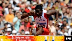 El atleta cubano Dayron Robles. 