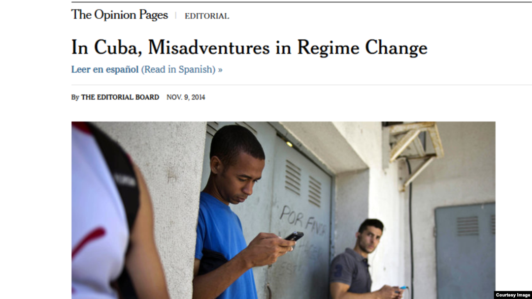 Editorial del diario The New York Times sobre Cuba, EE UU y USAID