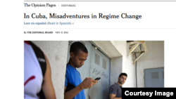 Editorial del diario The New York Times sobre Cuba, EE UU y USAID