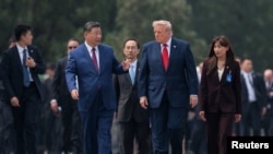 Imagen del presidente Trump en su visita a China