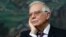 El alto representante para la Política Exterior de la Unión Europea (UE), Josep Borrell, en su visita a Rusia. (Russian Foreign Ministry Press Service via AP)