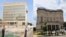 La sede diplomática de EEUU en La Habana y la de Cuba en Washington (i-d).