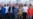 Miguel Díaz-Canel (centro-izquierda) y Raúl Castro (centro-derecha) marchan contra el embargo estadounidense y exigen la exclusión de Cuba de la lista de países patrocinadores del terrorismo, en La Habana, Cuba, el viernes 20 de diciembre de 2024. 