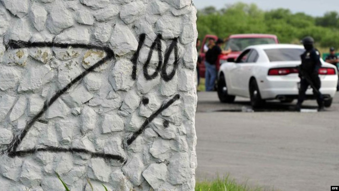 Vista de un grafiti que dice "Z 100%" aludiendo al grupo criminal de los Zetas.